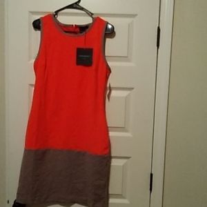 Cynthia Rowley Orange and Brown dress size L New